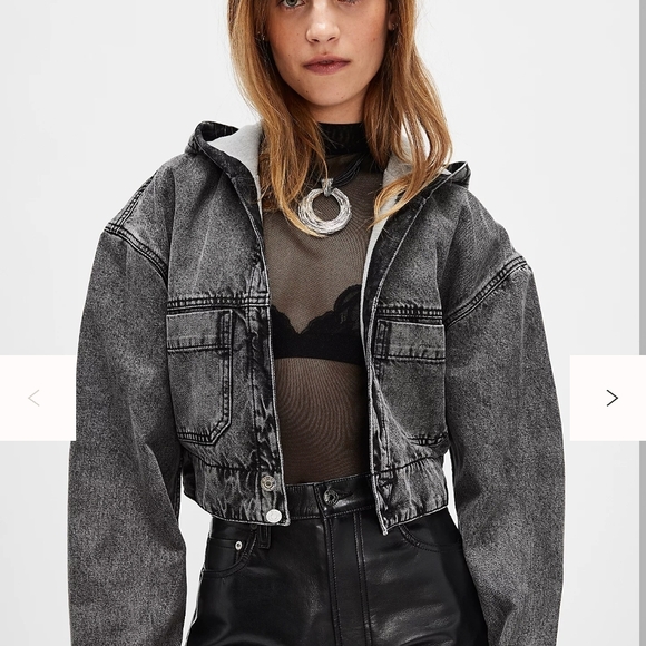 Etica Jackets & Blazers - NWOT Etica Mansfield Denim Hoodie By Free People